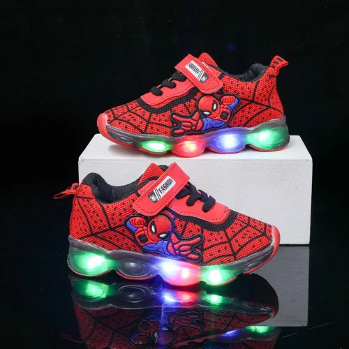 Miniatura 8 de RAYCHY Toddler Boys Girls Light Up Shoes LED Lightweight Mesh Breathable Walking Sneakers