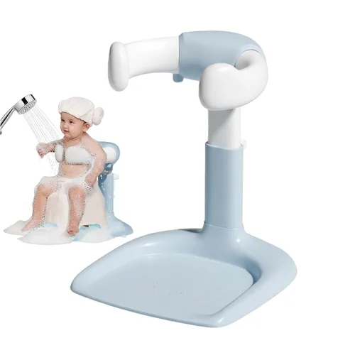 Soporte de Baño para Bebé, Bañera de Pie Plegable para Bebé, Soporte de Ducha y Baño para Bebés y Niños Pequeños (6–36 Meses), Soporte de Pie Azul