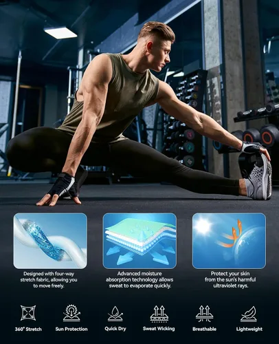 Miniatura 5 de Niksa Paquete de 13 pantalones de compresión para hombre, leggings deportivos de alto rendimiento, mallas de gimnasio para correr, yoga