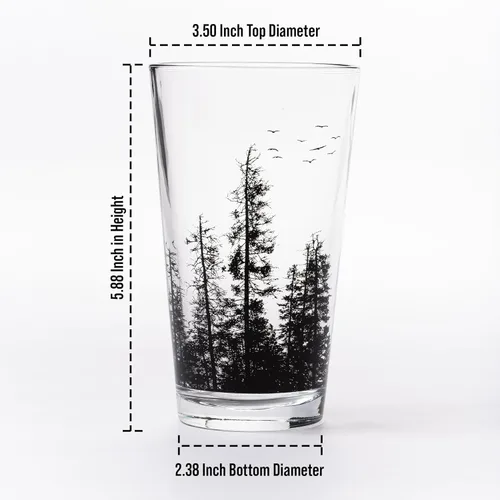 Miniatura 3 de Black Lantern Juego de 2 vasos de cerveza de 16 onzas con diseño de tentáculos de pulpo, serigrafiado con caja de regalo