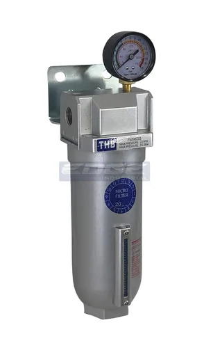 Filtro de coalescencia de grado industrial resistente con elemento de 0.01 u, cuenco de metal de 11 onzas, elimina el 99.98% de humedad, vapor y