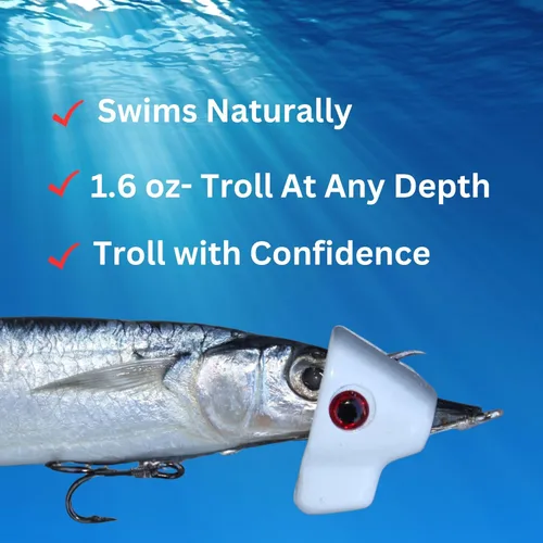 Miniatura 6 de Ballyhoo - Señuelos de arrastre con aparejo offshore gratuito incluido para Mahi Mahi Dolphin Dorado Wahoo Marlin Atún Offshore Big Game Señuelos