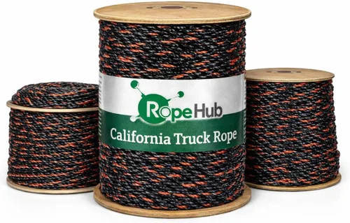 RopeHub - Cuerda de polipropileno trenzado de 3 hebras para camión de California, para seguridad de carga, amarres, uso de camiones y remolques,