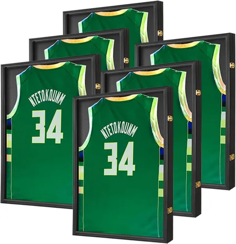 Miniatura 8 de IHEIPYE Marco Expositor de Camisetas con Cerradura, Caja de Sombra Grande para Camisetas Deportivas con Protección UV del 98% Acrílico y Colgador