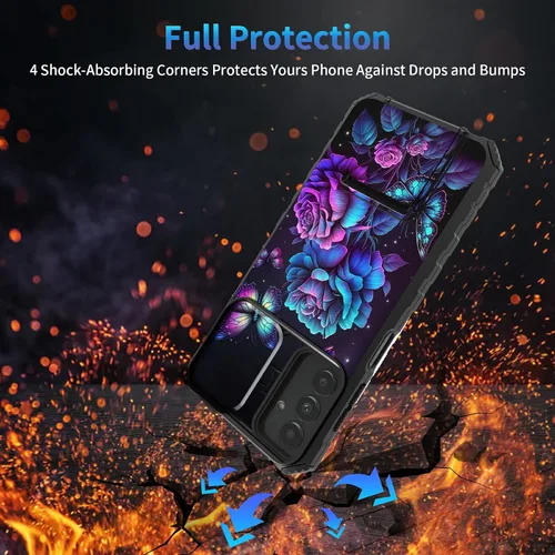 Miniatura 893 de Funda para Samsung Galaxy S22 Ultra 5G, Galaxy S22 Ultra con cubierta de cámara deslizante, funda resistente de doble capa con función atril Black