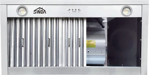 Miniatura 8 de SINDA Campana extractora integrada de 30 pulgadas, 4 velocidades 610 CFM, campana extractora de acero inoxidable debajo del gabinete, campana
