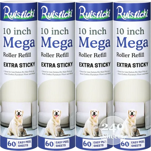 Miniatura 9 de Recambios de rodillo de pelusa de 4 pulgadas solo para Scotch Brite, repuestos de rodillo de pelusa para limpieza diaria, paquete de 4, recogida