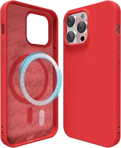 Miniatura 55 de oakxco Funda de silicona para iPhone 12 Pro Max, magnética, compatible con carga inalámbrica Magsafe, cubierta protectora de goma suave y delgada