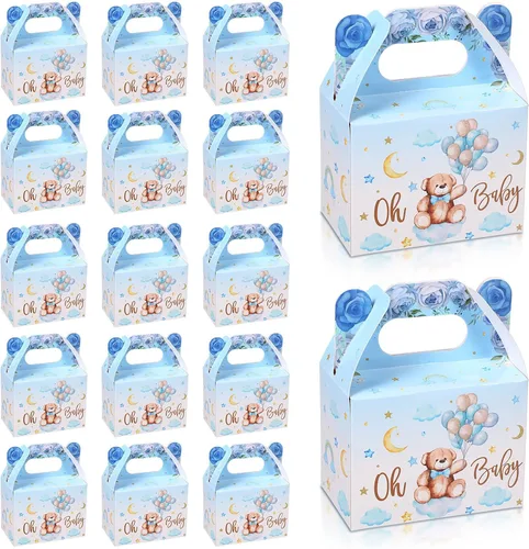 36 Piezas Cajas de Oso para Baby Shower Cajas de Favor Cajas de Dulces Lindas Decoraciones de Papel de Dulces y Galletas para Suministros de Baby