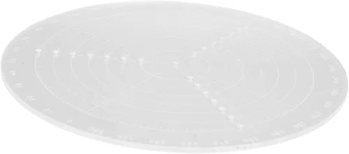 Miniatura 9 de FTVOGUE Buscador central redondo con escamas transparentes acrílico DlY carpintería círculo calibre diámetro 7.9 in
