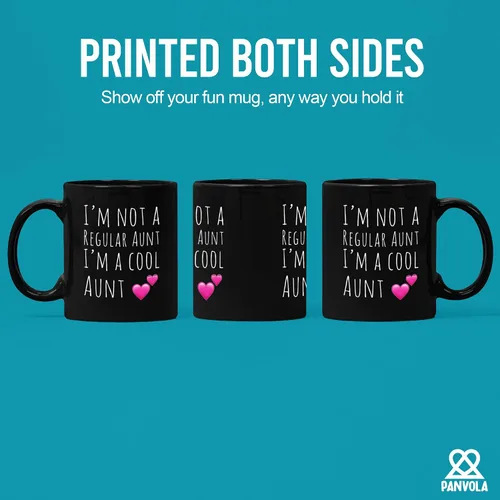 Miniatura 2 de Panvola Taza de café de cerámica con texto en inglés "I'm Not A Regular Aunt I'm A Cool Aunt", regalo para el Día de la Madre de sobrino, hermana