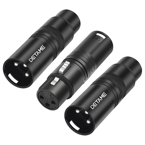 Miniatura 9 de Paquete de 3 adaptadores RCA hembra a XLR de 3 pines, convertidor de género cambiador de audio, adaptador XLR a RCA para amplificador mezclador