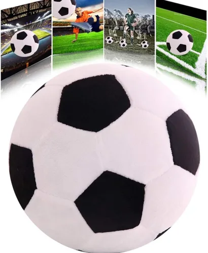 Miniatura 2 de AOQI Peluche esponjoso de pelota de fútbol, almohada de felpa suave y duradera, regalo de fútbol para niños, chicos y bebés