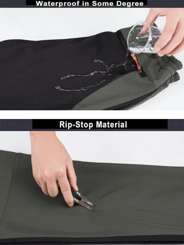 Miniatura 7 de TBMPOY - Pantalones de esquí de nieve impermeables con forro polar para hombre, para senderismo, montaña, revestimiento suave con cinturón
