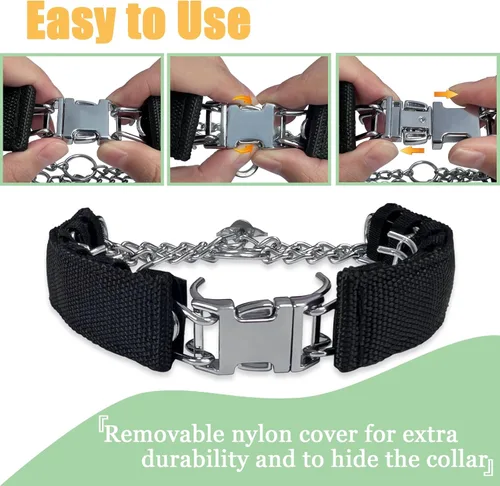 Miniatura 2 de Collar de entrenamiento para perros, collar ajustable para perros con hebilla de liberación rápida, collar sin tirones para perros pequeños