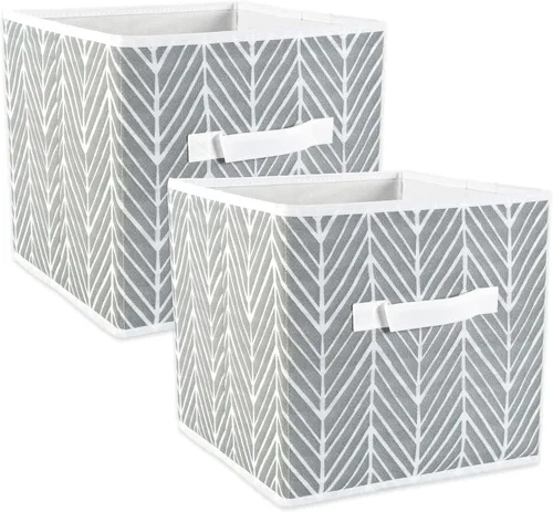 Miniatura 15 de DII Non Woven Storage Collection - Contenedor de espiga de poliéster, juego pequeño de 2, menta, 2