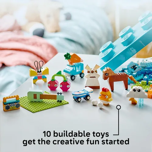 Miniatura 4 de LEGO Bloques de construcción clásicos y vibrantes de caja de ladrillos – Juguetes sensoriales y de aprendizaje para niños y niñas, a partir de 4