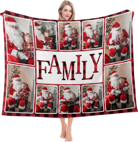 Miniatura 15 de Mantas personalizadas con fotos, regalos personalizados para parejas, manta con fotos personalizada, regalos para siempre y para siempre, regalo