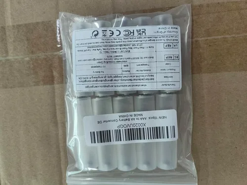 Miniatura 2 de 10 unids AAA a AA convertidor AAA a AA adaptador de batería AAA a AA convertidor de batería titular AAA a AA adaptador para AAA a AA batería
