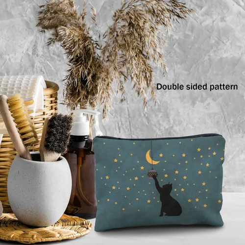 Miniatura 3 de Bolsa de maquillaje de gatos, regalos para amantes de los gatos para mujeres, regalos de gatos, bolsa de cosméticos para gatos, regalos de gatos