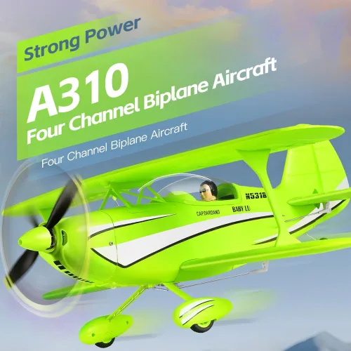 Miniatura 3 de Avión RC 4CH A310 Biplane RC para adultos principiantes 3D/6G 1504 Motor sin escobillas Avión de control remoto de espuma EPP 2.4G modelo de ala