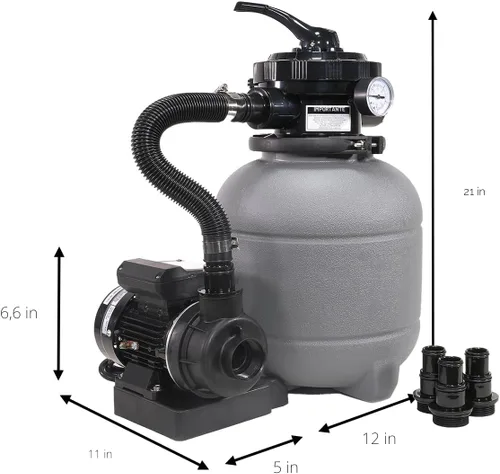 Miniatura 8 de XtremepowerUS Filtro de arena de 12 pulgadas para piscinas sobre el suelo Max 2,400 GPH Bomba de piscina de válvula multipuerto de 7 vías hasta