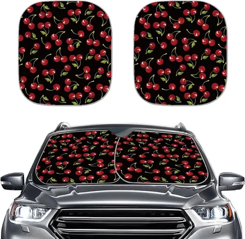 Miniatura 8 de Parasol para parabrisas de automóvil con estampado de playa tropical, protección universal para proteger el interior del automóvil, bloquea