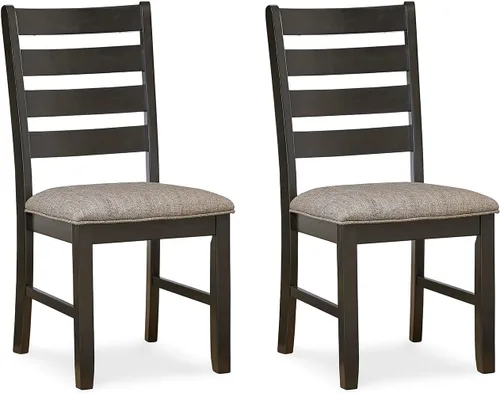Miniatura 15 de Signature Design by Ashley Skempton - Silla de comedor moderna de granja, 2 unidades, diseño de respaldo de escalera, madera, 17.75 pulgadas