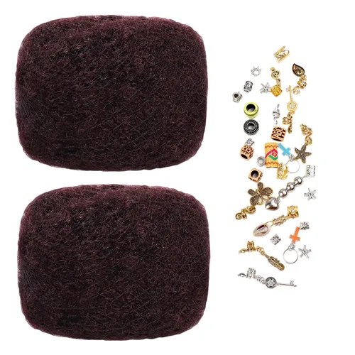 Miniatura 16 de Orientfashion 2 paquetes/lote de 1.06 oz/paquete de cabello humano afro a granel, 100% cabello humano afro rizado a granel para torsión, trenzado