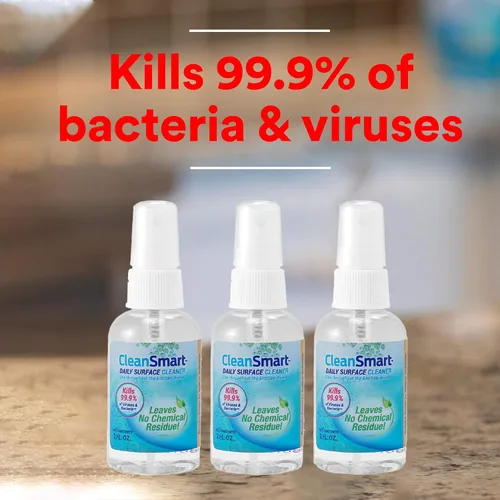 Miniatura 3 de CleanSmart El desinfectante To Go mata el 99.9% de los virus, aprobado por la TSA para viajes seguros, botella de 2 onzas (paquete de 3)