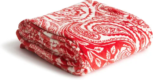Miniatura 22 de Vera Bradley Manta de felpa de forro polar Botánico Paisley Rosa