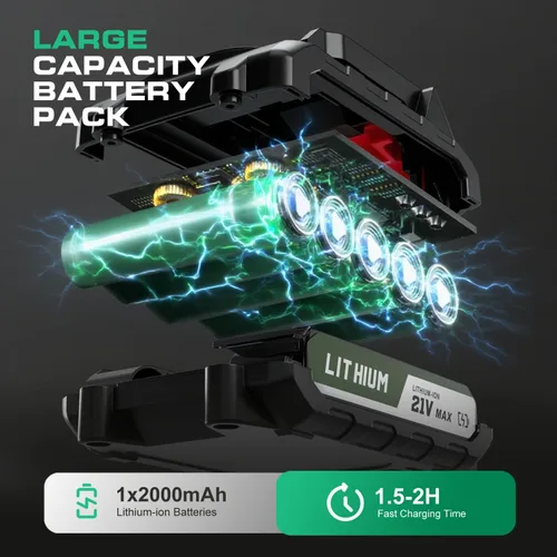 Miniatura 3 de Mini motosierra, motosierra eléctrica inalámbrica de 6 pulgadas, motosierra portátil de mano para poda de árboles, tijeras y mantenimiento