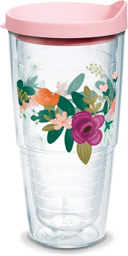 Miniatura 12 de Tervis Neo - Vaso aislado de doble pared con diseño floral menta hecho en Estados Unidos mantiene las bebidas frías y calientes, 16 onzas, taza