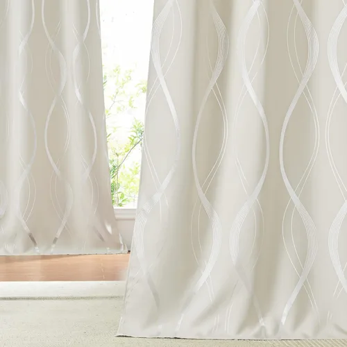 Miniatura 11 de NICETOWN Paneles de Cortinas Opacas para Dormitorio - Tratamiento de Ventanas con Aislamiento Térmico, Ojales Sólidos, Cortinas Opacas con Diseño
