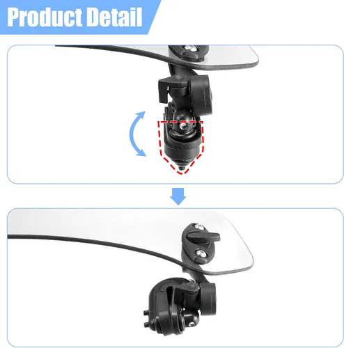 Miniatura 5 de Motoforti Parabrisas de 11.2 in – Deflector de viento con clip ajustable, lente transparente, ajuste universal para la mayoría de motocicletas