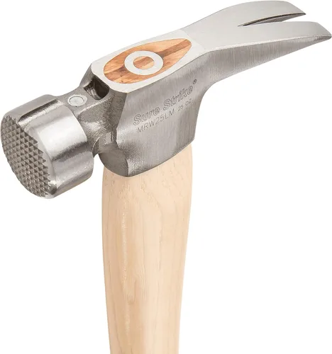 Miniatura 3 de ESTWING Sure Strike California Martillo de Enmarcado - Garra Recta de Desgarre de 25 oz con Cara Fresada y Mango de Madera de Hickory - MRW25LM
