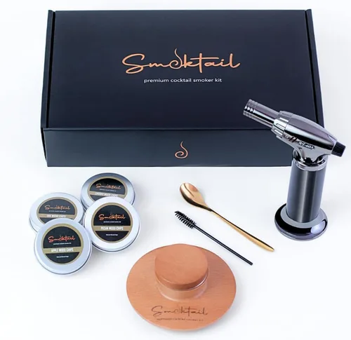 Miniatura 8 de Kit Premium de Ahumador para Cóctel de Smoktail - Kit Premium de Ahumador de Bourbon para Elaborar Exquisitos Cócteles Afumados para Hombres