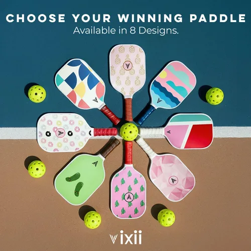 Miniatura 7 de Paletas de pickleball de fibra de carbono con cojín cómodo agarre de paleta de polipropileno con núcleo de panal de abeja de agarre ligero Rosa