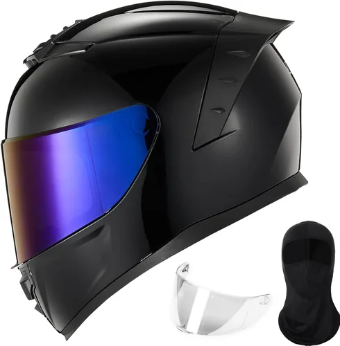 ILM - Cascos de motocicleta de cara completa para hombres y mujeres, para deportes motorizados, moto, calle, carreras, aprobados por DOT, Modelo