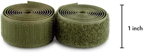 Miniatura 2 de Cinta de velcro de 1 pulgada de color verde oliva para coser, cinta de cierre no adhesiva de 1 yarda de longitud, cinta de velcro de nailon