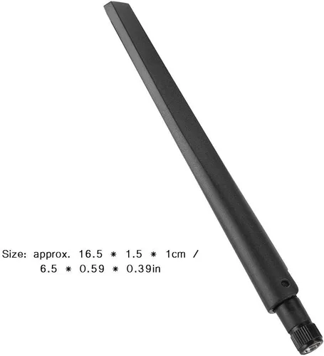 Miniatura 6 de Antena de enrutador de banda dual de alta ganancia 5dBi SMA antena direccional para RT AC68U AC66U Routers Negro 6.5 in