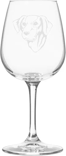 Miniatura 512 de Copa de vino de 12.75 onzas con diseño de perro grabado