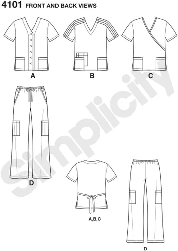Miniatura 2 de Simplicity Patrón de costura fácil de coser para hombres y mujeres, tallas XL-XXXL.