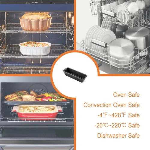Miniatura 5 de CHEFMADE Molde para pan de pan, sartén antiadherente para pastel de carne, 3 x 10 pulgadas, juego de 2