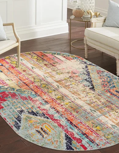 Miniatura 16 de Unique Loom Sedona Collection - Alfombra Yosemite (cuadrado de 5 pies 1 pulgada, multicolor)