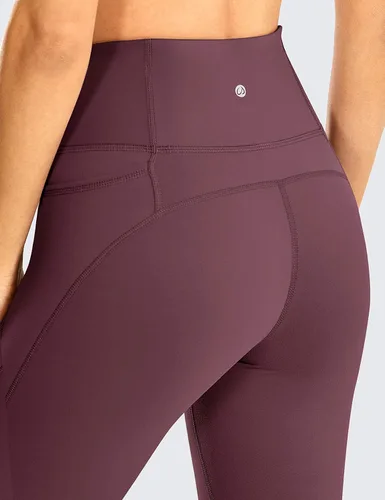 Miniatura 3 de CRZ YOGA Leggings de invierno de forro polar ligero para mujer de 28 pulgadas, pantalones gruesos cepillados, cálidos de cintura alta, leggings
