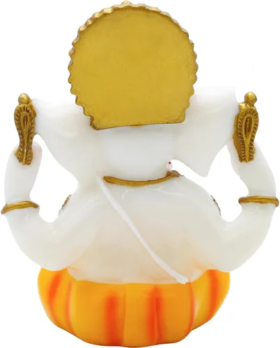 Miniatura 5 de Estatua de Dios indio Señor Ganesha de 5.5 pulgadas de alto, estatuas de ídolo hindú Ganesh Murti para decoración de automóvil, templo Mandir Pooja
