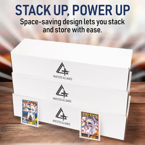 Miniatura 7 de Caja de Almacenamiento Premium para Tarjetas Coleccionables de Deportes, Béisbol, Fútbol Americano, Baloncesto, MTG y TCG para Coleccionistas