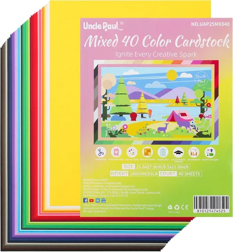 Miniatura 22 de Uncle Paul 40 hojas románticas de cartulina rosa – 8.5 x 11 pulgadas, doble cara, papel de impresora de 65 libras, perfecto para álbumes de rosado