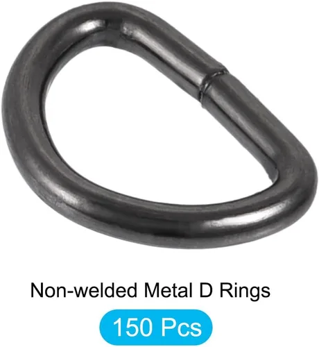 Miniatura 5 de METALLIXITY Metal Rings Non-welded D-shaped Ring Buckles for Hardware DIY Keychains Card Holders Purse